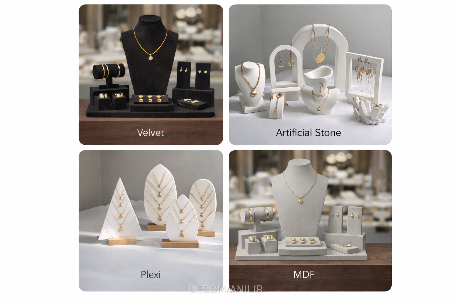 انواع متریال استند طلافروشی